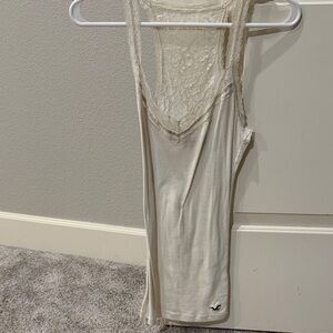 Hollister Lace Trim Cream Cami